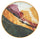 Orologio da Parete Mity 5x80x5 cm in Vetro MDF e Metallo Multicolor
