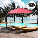 Base per Ombrellone 99,7x99,7x8,3 cm set 4 Pezzi Impilabili in HDPE Nero  