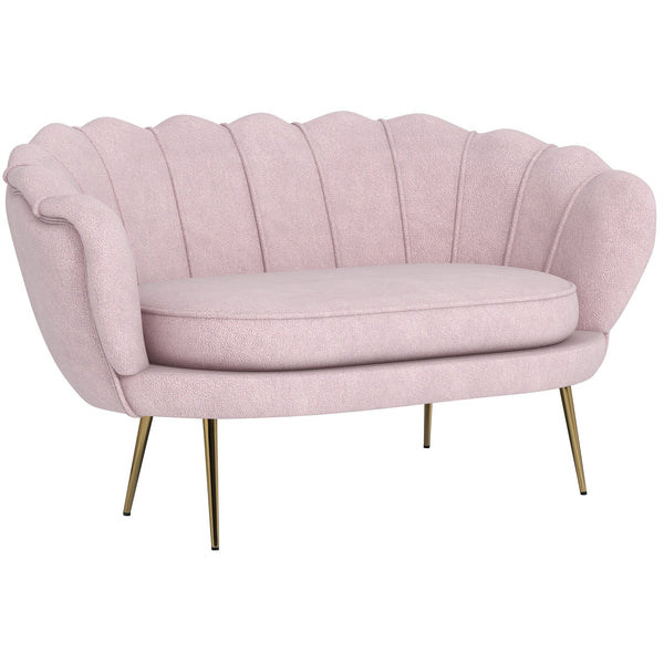 Divano 2 Posti 130x77x77 cm in Velluto Rosa prezzo