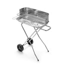 Barbecue Ompagrill con Braciere in Acciaio Alluminato Resistente fino a 500° Struttura con Carrello in Acciaio Inox