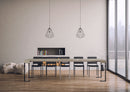 Consolle Allungabile 90-300x40x77 cm Tecno Cashmere Telaio Antracite 
