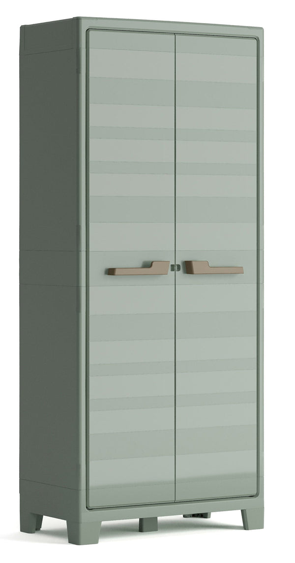 acquista Armadio da Giardino 8 Ripiani 80x44x182 cm Keter Planet Outdoor Multispace Grigio e Verde