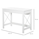 Scrivania porta PC dal Design Moderno e Minimal 105x50x76 cm in Legno e Acciaio Bianco      