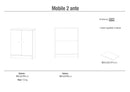 Mobile 2 Ante 62x80x34 cm Bianco Lisco
