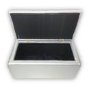 Baule Cassapanca Pouf Contenitore in Similpelle e Cristalli Renier Argento