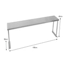 Ripiano per Tavolo da Cucina 150x30x45 cm Ristorante Pizzeria in Acciaio  