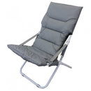 Sdraio Canapone 65x80x38/96 h cm in Acciaio Telo Oxford Grigio