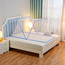 Zanzariera per Letto Pieghevole 190x135 cm Esagonale a Rete Nylon Blu