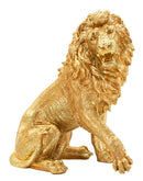 Decorazione Leone Shant 45x29x55 cm in Resina Oro      