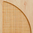 Credenza 80x39x101,8 cm in Legno e Rattan  Naturale