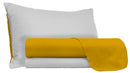 Set Lenzuola Sopra Sotto e Federe Doubleface Senape\/Grigio Chiaro Varie Misure