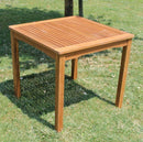 Tavolo 80x80x74 h cm in Legno di Acacia Marrone