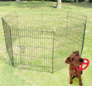 Recinto Gabbia per Cani Gatti in Acciaio 8 pezzi Ø158×107 cm 