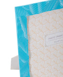 Cornice Light 25x2x30 cm in Resina e Vetro Azzurro      