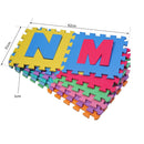 Tappeto Puzzle Gioco Bambini 36 Pezzi - 26 Lettere dell'Alfabeto e Numeri da 0-9 