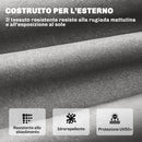 Cuscino per Chaise Lounge 198 x 65 cm da Esterno UV50+ Imbottitura in Cotone PP Grigio Chiaro      