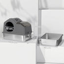 Lettiera Gatto Chiusa XL 60,5x40,5x45 cm con Coperchio Paletta Tappetino di Raccolta in Acciaio Inox Grigio Scuro      