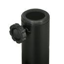 Base per Ombrellone Rotonda Ø51x36 cm con 2 Manopole Incorporate in HDPE e Acciaio Marrone e Nero  