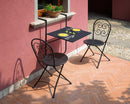 Tavolo da Ringhiera da Giardino in Ferro 60X56cm Vorghini Ring Antracite