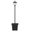 Lampione da Giardino Solare 160 cm Accensione Automatico IP44 Impermeabile in Alluminio Nero      