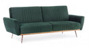 Divano Letto Johnny Velluto Verde Scuro in Velluto