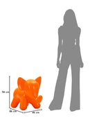 Sgabello Elephant Arancione 86x46x56 cm in Polietilene Arancione      