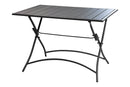Tavolo Pieghevole da Giardino 110x70x72 cm in Acciaio Grigio Scuro