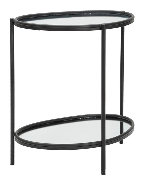 acquista Tavolinetto Maycos 53,3x36,8x58,4 cm in Ferro e Specchio Nero