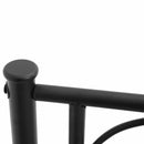 Struttura Letto Singolo 90x200 cm in Acciaio con Doghe Integrate Nero