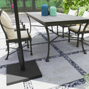 Base per Ombrellone Quadrata 44x44x30 cm da 14.5 kg  in HDPE e Cemento Nero   