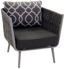 Set Salotto da Giardino in Alluminio San Diego Grigio