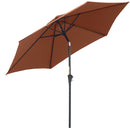 Ombrellone da Giardino Inclinabile Ø260x235 cm in Metallo e Poliestere Nero e Caffè  