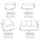 Set 4 Pezzi Salotto da Giardino 5 Posti Santorini Plus con Divano 2 Poltrone e Tavolino in Polyrattan Grigio  