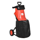 Biotrituratore Elettrico da Giardino con Sacco da 50L Rosso