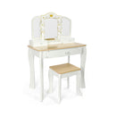 Toeletta per Bambine 3+ Anni Vanity 70x37x102 cm con Luci in Legno Bianco  