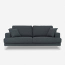 Divano 3 Posti 197x87x87 cm in Tessuto Grigio Scuro