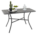 Tavolo da Giardino 120x70x71 cm in Acciaio Grigio Opaco