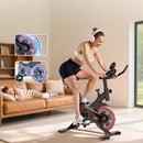 Spinning Bike Cyclette da Casa Regolabile 88x46,5x108 cm con Display LCD Movimento Silenzioso      