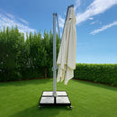 Base per Ombrellone da Giardino con Ruote 87x87 cm in Ferro Verniciato