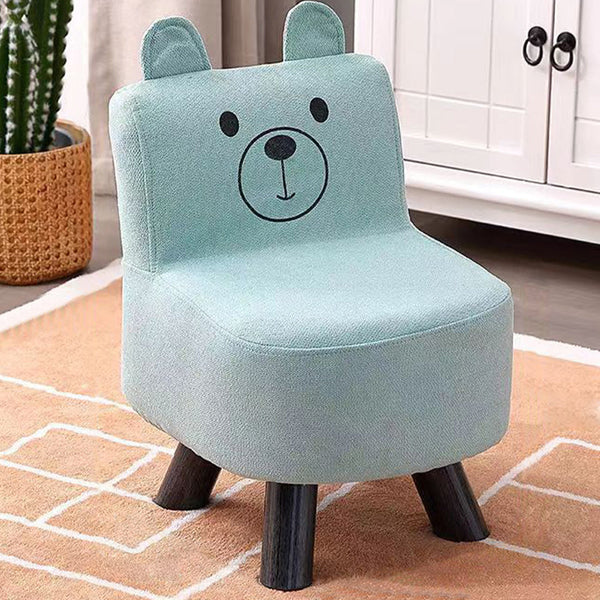 Sedia Poltrona per Bambini 30x30x45 cm Design Orsetto Morbido Celeste sconto