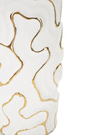 Vaso Adore Ø12,5x25 cm in Ceramica Bianco e Oro      