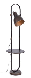 Lampada da Terra Piantana Ø38x141 cm 1 Luce E27 con Mensola