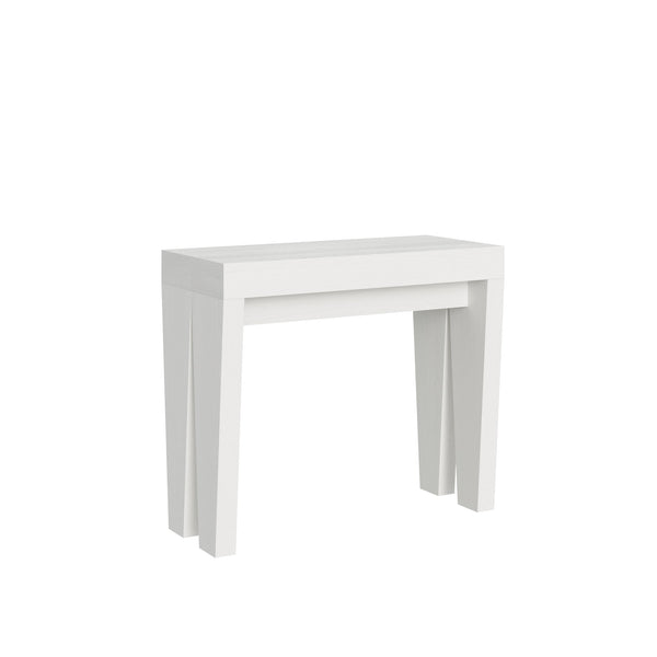 Consolle Allungabile 90-300x42x77 cm in Nobilitato Bianco sconto