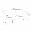 Divano Letto 192x75x76 cm in Tessuto Marrone
