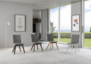 Sedia 52x52x87 cm Trudy gambe Antracite in Similpelle Grigio