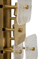 Lampada da Muro Glassy 24x13x76 cm in Vetro e Ferro Oro e Naturale      