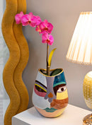 Vaso Piccassy Color Fat Ø19x24,5 cm in Ceramica Multicolor      