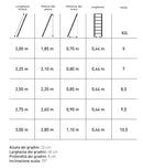 Scala Appoggio in Legno 9 Gradini H225 cm Naturale