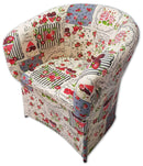 Poltrona Imbottita 65x65x75 cm in Tessuto Renier Romanticarden
