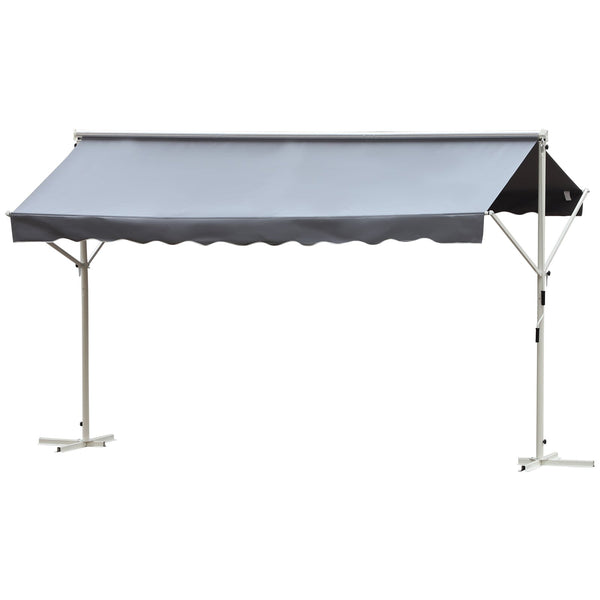 prezzo Tenda da Sole Autoportante 2,95x2,94 cm in Metallo e Poliestere Grigia